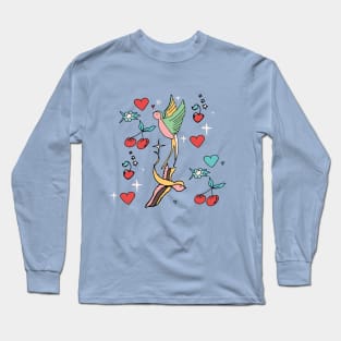 Rockabilly Swallow Long Sleeve T-Shirt